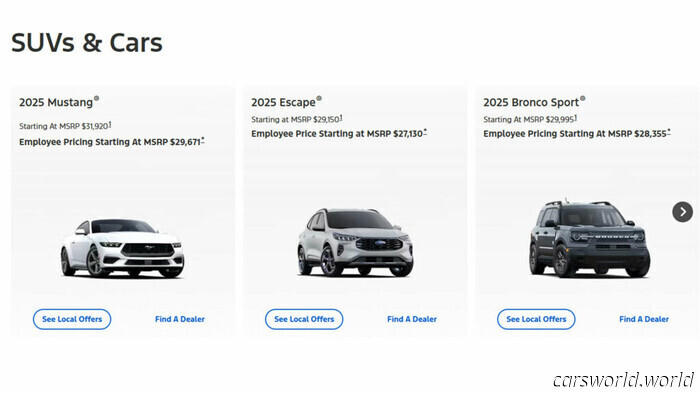 Los Precios Para Empleados De Ford Se Extendieron,Pero ¿Los Aranceles Harán Que Los Precios Suban Después De Julio? | Carscoops